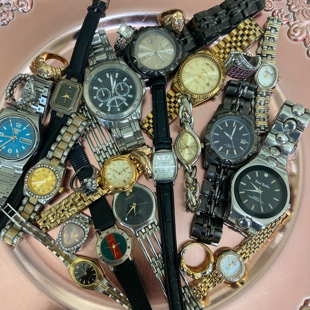 Bundle sale of watches and rings